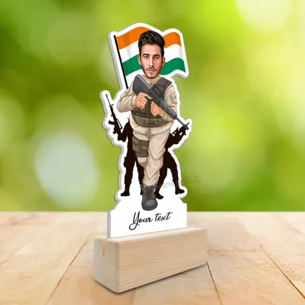 Caricature Gift For Army, Standee Award For Indian Army - Image 2