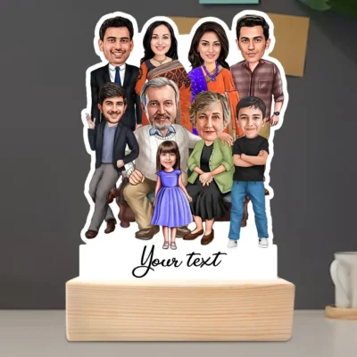 Caricature family of 9