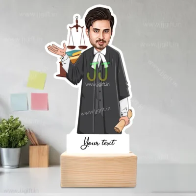 Custom Advocate Caricature Gift, Unique Table Stand for Lawyer, Legal Professional or Law Graduate