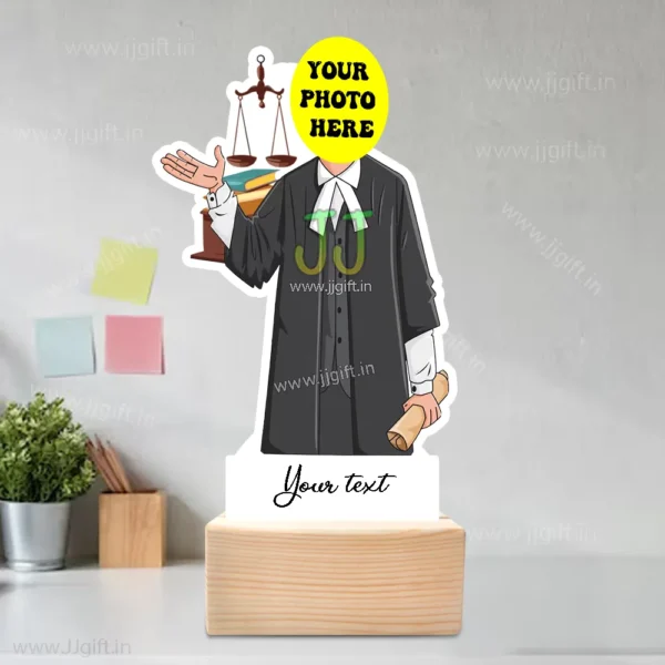 Custom Advocate Caricature Gift, Unique Table Stand for Lawyer, Legal Professional or Law Graduate - Image 3