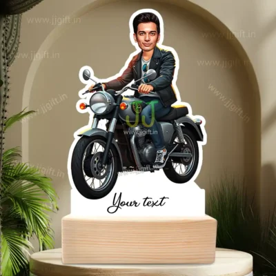 Custom Biker Caricature Gift, Cartoon Style Gift for Bike Lovers