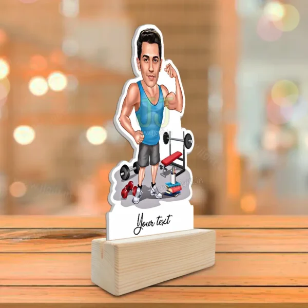 Custom Gym Edition Standee Gift,Muscle man caricature Gift - Image 2