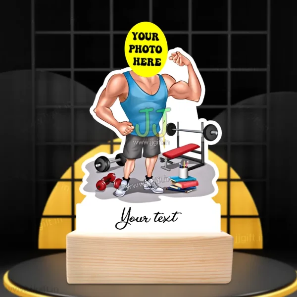 Custom Gym Edition Standee Gift,Muscle man caricature Gift - Image 3