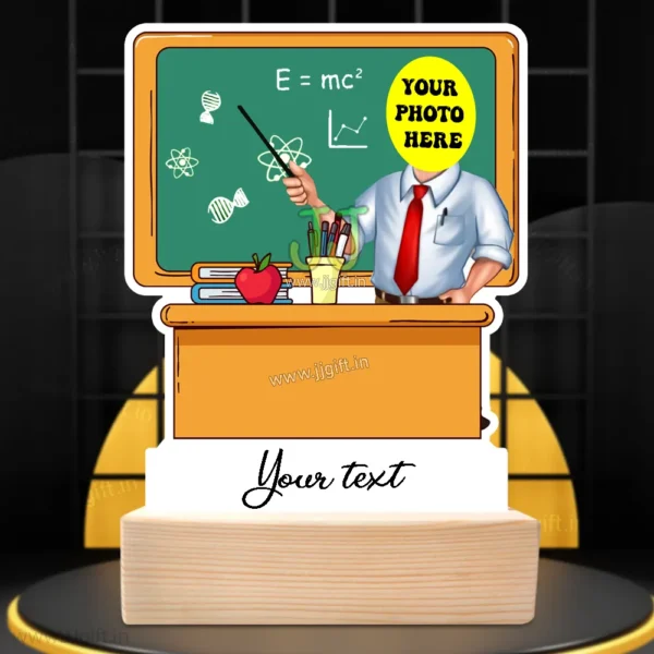 Custom Male Science Teacher Caricature Standee,Personalized Present For male Science Educators - Image 3