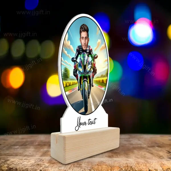Customized Bike Racer Caricature Showpiece, Personalized Motorcycle Racing Gift for Him - Image 2