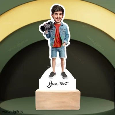 Customized Photographer Caricature Standee, Personalized Cartoon Gift for Photography Lovers