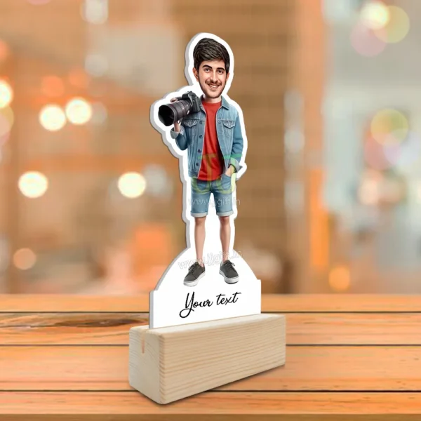 Customized Photographer Caricature Standee, Personalized Cartoon Gift for Photography Lovers - Image 2