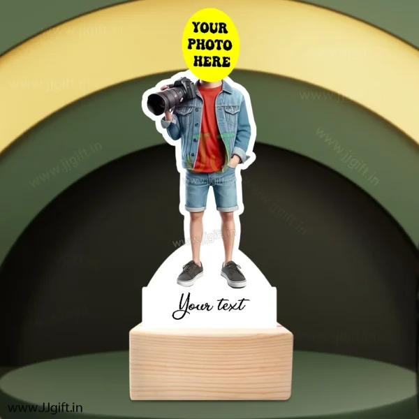 Customized Photographer Caricature Standee, Personalized Cartoon Gift for Photography Lovers - Image 3