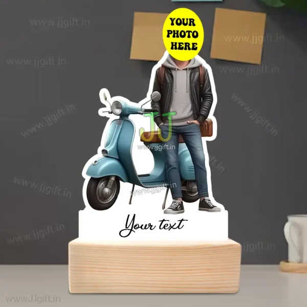Customized Scooter Rider Caricature Standee for Men, Personalized Gift for Scooter Lovers, Riders - Image 3