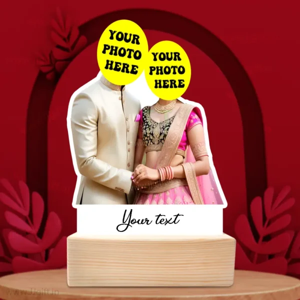 Engagement Couple Caricature Gift Showpiece, Caricature Gift Stand with Custom Photo for Him & Her - Image 3
