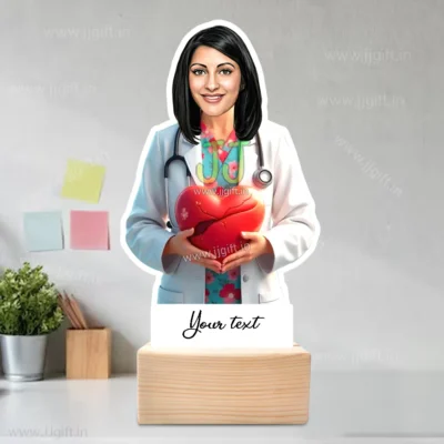 Exclusive Medical Desk Stand for Cardiologists, Personalized Gift for Lady Heart surgeon Or Specialist