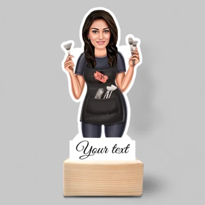 Gifts for makeup artist, Personalized caricature standee gift for makeup artist