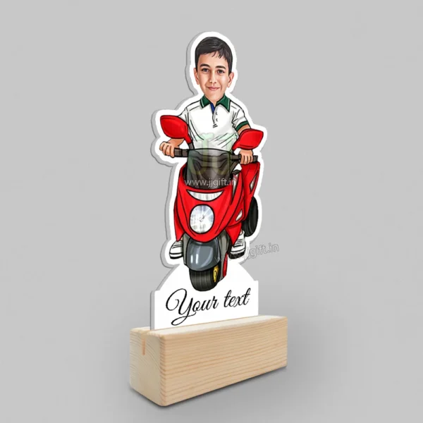 Kid ride on bike caricature - Image 2