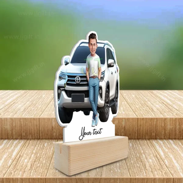 Personalized Fortuner Car Lover Caricature Standy, Personalized Gift for Men Who Love Driving Toyota Fortuner SUV - Image 2