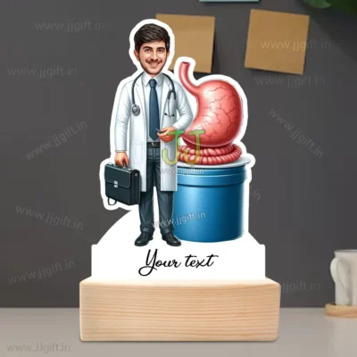 Personalized Gastroenterologist Caricature Standee, Stomach Specialist Doctor Caricature Gift