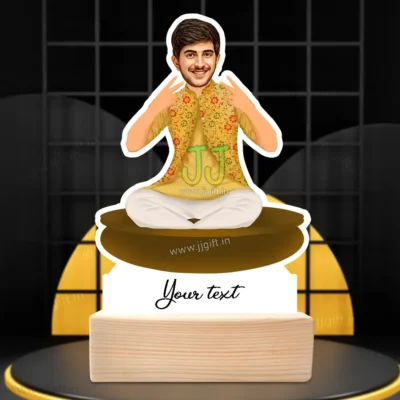 Personalized Haldi Ceremony Caricature Standee Gift, Unique Wedding Gift Idea for Pre-Wedding Functions