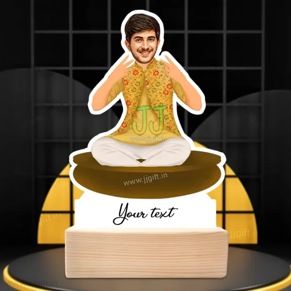 Personalized Haldi Ceremony Caricature Standee Gift, Unique Wedding Gift Idea for Pre-Wedding Functions
