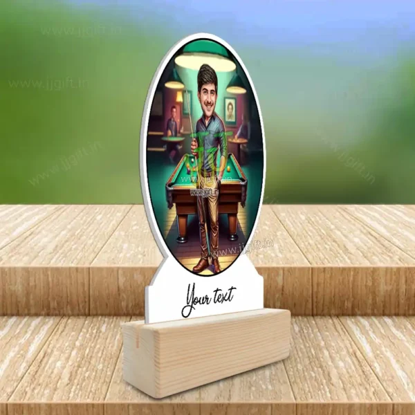 Pool Game lover Personalized Cartoon Standee Gift, Snooker Champion Caricature Gift - Image 2