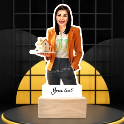 Present For Real Estate Female Agent Gift, Best Award For Female Property Dealer