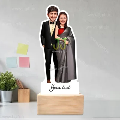 Romantic Couple Caricature Standee Gift, Custom Cartoon Caricature Gift for, Engagement or Anniversary