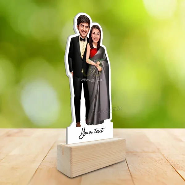 Romantic Couple Caricature Standee Gift, Custom Cartoon Caricature Gift for, Engagement or Anniversary - Image 2