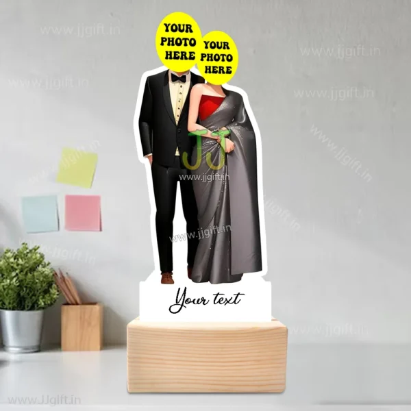 Romantic Couple Caricature Standee Gift, Custom Cartoon Caricature Gift for, Engagement or Anniversary - Image 3