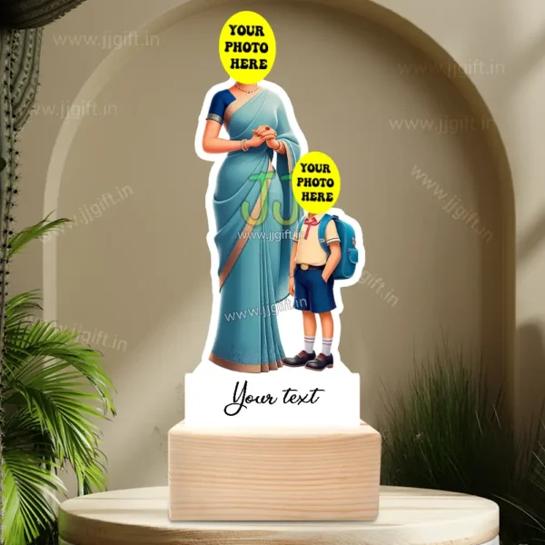 Saraswati Spark Edition-Unique Standee Gift For Teacher with Kid Caricature, Custom Gift for School Farewell or Teachers Day - Image 3