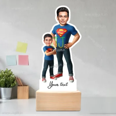 Superhero EDITION-Dad and Son Caricature, Unique Father’s Day Gift Idea for Dad from Kids