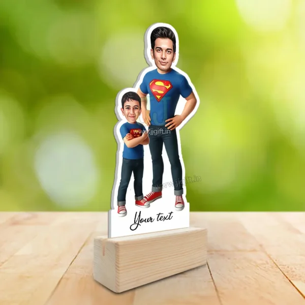 Superhero EDITION-Dad and Son Caricature, Unique Father's Day Gift Idea for Dad from Kids - Image 2