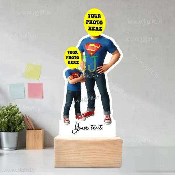 Superhero EDITION-Dad and Son Caricature, Unique Father's Day Gift Idea for Dad from Kids - Image 3