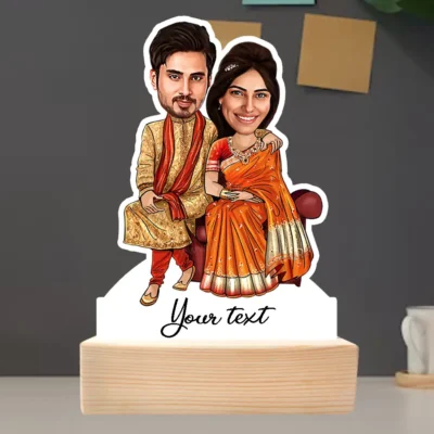 Traditional couple caricature 1