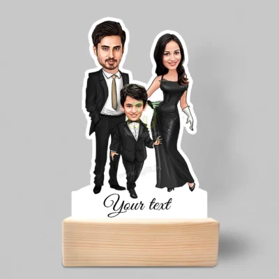 Celebrity family caricature