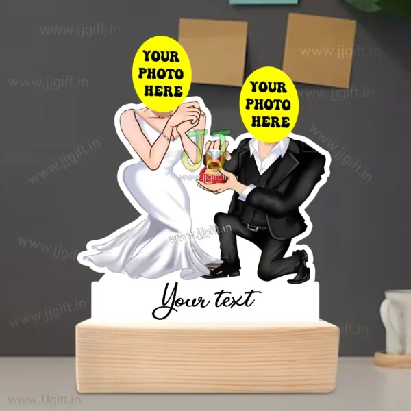 Customized Couple Proposal Caricature Standee, Unique Wedding Proposal Figurine - Image 3