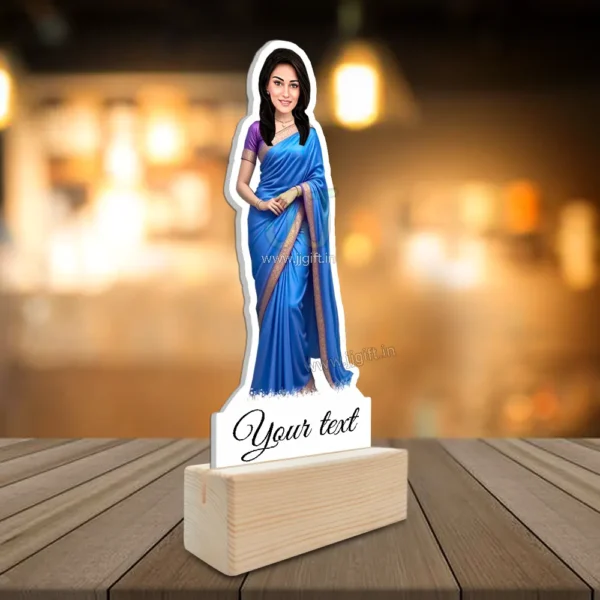 Lady in saree caricature 3 - Image 2