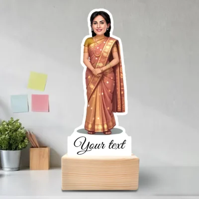 Lady in saree caricature 4