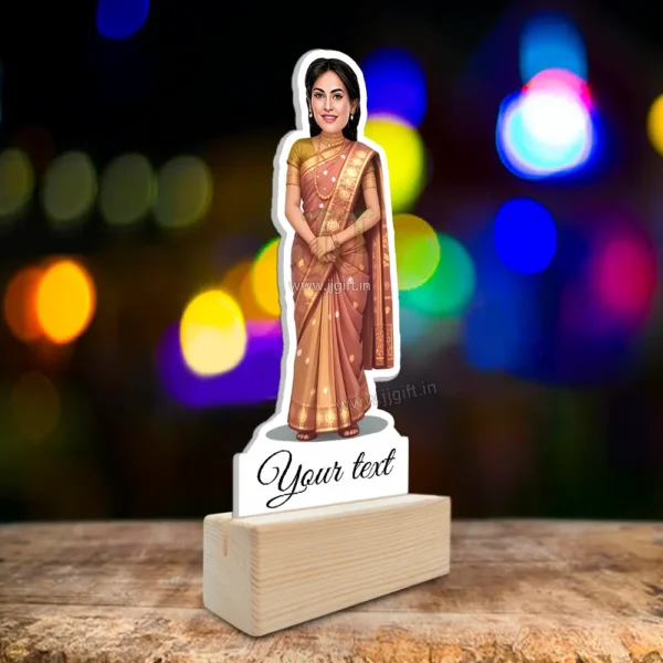 Lady in saree caricature 4 - Image 2