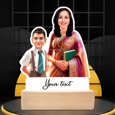 Personalized Teacher-Student Caricature Standee Gift, Thoughtful Custom Gift for Educators & Students