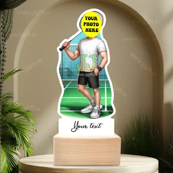 Sporty Badminton Theme Caricature Figurine, Custom Standee for Sports Enthusiasts, Players & Coaches - Image 3