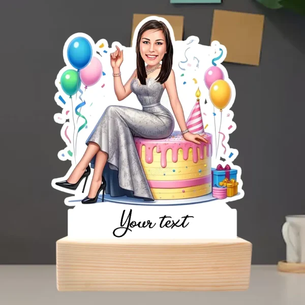 Birthday Party Theme Caricature Gift for Women-Birthday Queen Edition