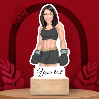 Custom Boxer Standy with Wooden Base-Power Punch Edition