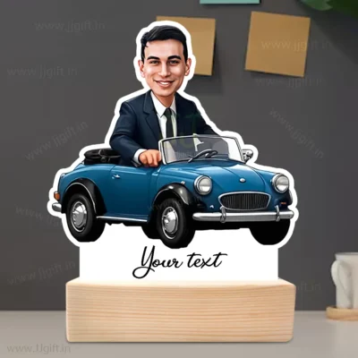Custom Convertible Car Caricature Standee, Personalized Car Lover Gift Standee
