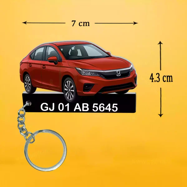 Honda City Car Keychain With Color Option - Image 2