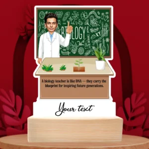 Personalized Biology Teacher Caricature Gift, The BioLegend Standee gift ,Photosynthesis of Thanks-Custom Biology Teacher award