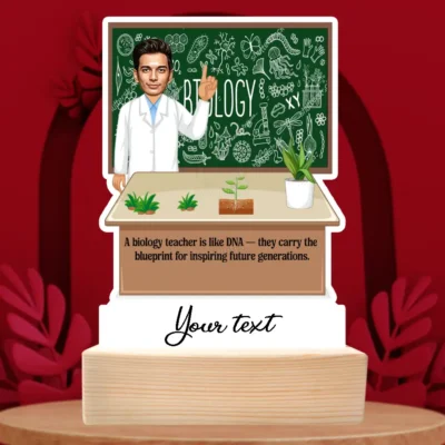 Personalized Biology Teacher Caricature Gift, The BioLegend Standee gift ,Photosynthesis of Thanks-Custom Biology Teacher award