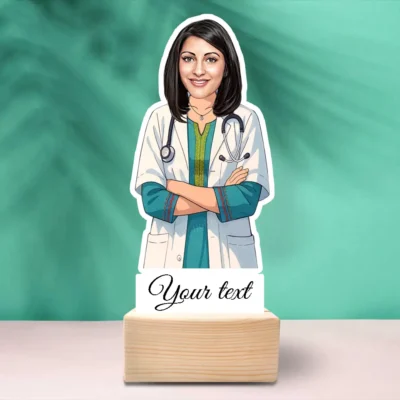 Personalized Doctor Caricature Stand-Healing Hands Edition