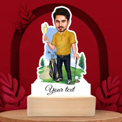 Personalized Golf Theme Caricature, Unique Gift for Golf Lovers & Sports Enthusiasts