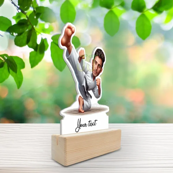 Personalized Karate Fighter Cartoon Figurine, Custom Martial Artist Gift - Image 2