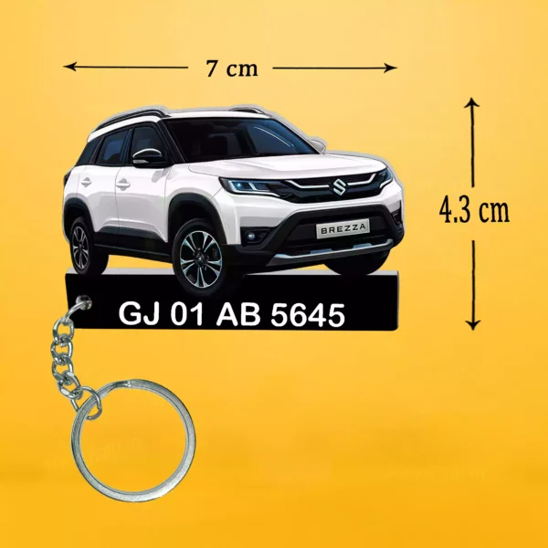 Suzuki Brezza Car Keychain With Color Option - Image 2