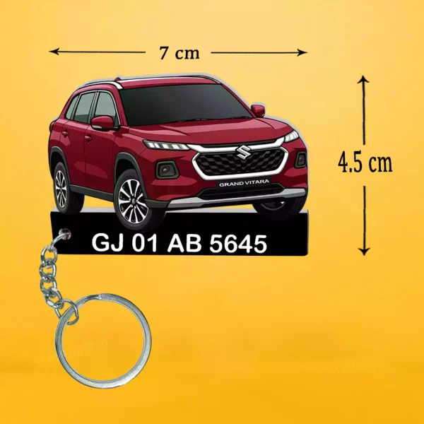 Suzuki Grand Vitara Car Keychain With Color Option - Image 2