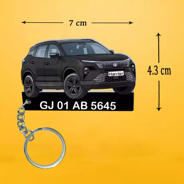 Tata All Cars Keychain With Color Option & Number, Altroz-Curvv-Harrier-Nexon-Punch-Safari-Tiago - Image 5